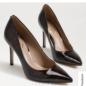 Brand new NWT/NIB Sam Edelman Hazel Pumps Coffee Brown Patent size 7 WIDE